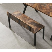 빈티지풍 철제 2인용 벤치 의자(100cm 4컬러) 예쁜 평 체어 형 밴치 식탁, 비비디빈티지