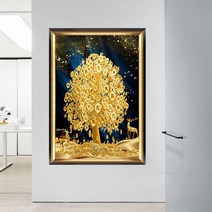 황금나무 금전수 보석십자수(전면) 비즈십자수 대형사이즈(사은품 증정), 90cm x 130cm, 봄(E)