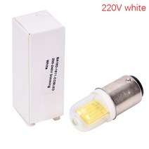 BA15D LED 전구 5W 110V 220V AC COB 램프 샹들리에 재봉틀 실버 amp 투명, [02] 220V white