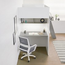 e스마트 시크릿 책상형 2층 벙커침대 풀세트, 3. 옷장형_그레이