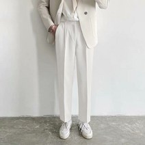 남성 스트레이트 얇은 봄여름 하수감 와이드 캐주얼 정장 팬츠 뉴타임즈 C10 E197P871