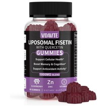비다바이트 리포조말 피세틴 구미 젤리 위드 퀘르세틴 1400mg 60비건 구미