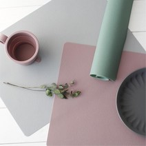 실리콘개인매트 유아용 이유식매트 세척 식탁고무판 책상커버 테이블셋팅, 다크핑크