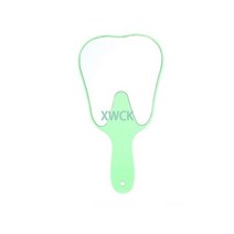 치과 거울 깨지지 않는 입 치아 구강 위생 플라스틱 화장 관리 도구 의사 손, Green