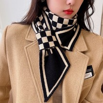 후암마켓 패턴머플러 니트 목도리
