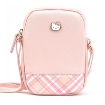 MINI Q BIG 여아 아동 어린이 키즈 핸드폰가방 헬로키티 핸드폰가방 Hello Kitty Check Smart Phone Cross 크로스백