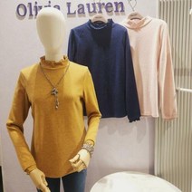 올리비아로렌 신축성 좋은 이중 프릴넥 겉기모 티셔츠 nc청주점 vocalxwa141