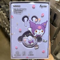 Kawaii Sanrios Tws 블루투스 이어폰 마이 멜로디 무선 이어폰 인 이어 버드 노이즈 캔슬링 헤드폰 소녀용, 08 Kuromi 9