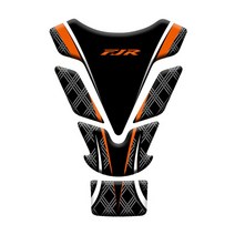 야마하 fjr 1300 1200 fjr1300 a as abs 용 3d 카본 룩 오토바이 탱크 패드 프로텍터 데칼 스티커 케이스, 17 오렌지, 1개
