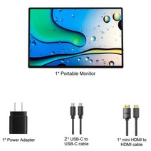 16 인치 25K 144Hz 휴대용 터치 보조 모니터, No case stand+미국 플러그