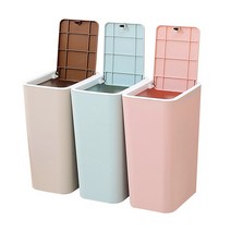제이와이홀딩스 10리터 쓰레기통 베이직 원터치 휴지통 5컬러, 코코아