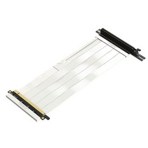 LINKUP - 울트라 PCIe 4.0 X16 라이저 케이블 [RTX4090 RX6950XT x570 Z690 테스트 완료] 차폐 게이밍 PCI Express Gen4 리버스 PC, ITX NZXT H1 24cm -White_ Ultra