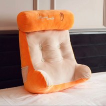 LEYDUN 삼각 베개 쿠션 쿠션 탈부착 가능, 오렌지