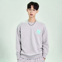 MLB 공용 베이직 미디움로고 오버핏 오가닉 맨투맨3AMTD0131-50MGS