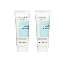미키움 마일드 안티 유브이 저자극 데일리 선크림 선블록 60ml x1개-무료배송, 2개