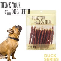 THINK TOUR DOG 소고기 연어 오리 치킨 딩고 우유껌, 1개, 오리 딩고 우유껌 스틱 20p