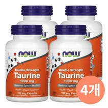 나우 푸드 타우린 Taurine 1000mg 100베지캡슐 4개 세트, 100정, 100정
