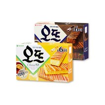 오리온 오뜨 6p 쇼콜라1통 + 치즈1통 (총2통) /간식, 쇼콜라 150g + 치즈 144g