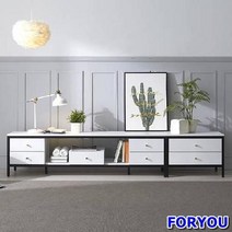 ForU66 모델하우스 같은 모모 거실장 2단 거실수납장 거실장식장 TV거실장 높은거실장, 화이트