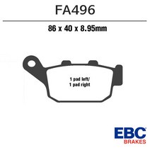 EBC 16- SV650 리어 브레이크패드 FA496