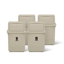 내츄럴 분리수거함 35L 4P, 베이지