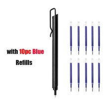 Xiaomi Kaco 금속 로그인 펜 Xiaomi 젤 펜 0.5MM 블랙 블루 잉크 비즈니스 사무실 학교 문구 용품에 대한 리필과 함께 볼펜, 푸른 잉크 열 자루를 쓰다
