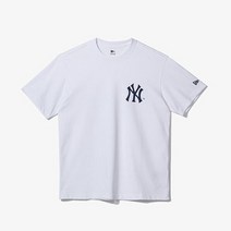 뉴에라 MLB 로고 셋업 뉴욕 양키스 반팔 티셔츠 화이트 13546442
