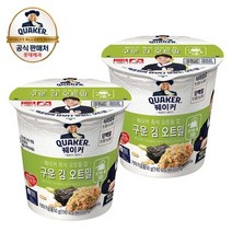 퀘이커 구운 김 오트밀 시리얼컵, 50g, 12개