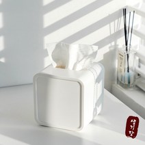 유키니 정사각 3색 파스텔 두루마리 휴지케이스, 핑크