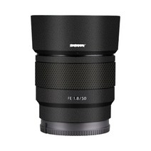 SONY50 1.8 / 50 1.8 렌즈 비닐 데칼 스킨 안티 스크래치 랩 커버 소니 FE 50mm F1.8 (SEL50F18F) 렌즈 스티커 필름, Leather Black