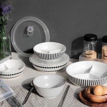 반찬접시 뚜껑접시 나눔찬기 분할 반찬통, 대(2p), 리프, 1개