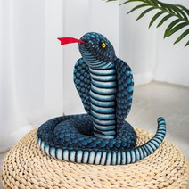 뱀인형 코브라 인형 애착 동물 진짜같은 소품, 1.1베이지코브라