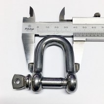 SUS304 스텐 샤클 와이어 로프 연결 D형 고리 M10, 10개