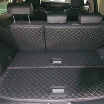 아이빌 3D입체퀼팅 뷰티풀코란도 트렁크매트 풀세트 2열등받이+트렁크매트, 블랙+레드, 트렁크일체형