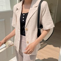 세이 린넨 반팔싱글자켓