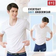 BYC 남성 순면100% 프리미엄 반팔런닝 3매