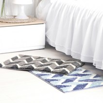 헤링본 사각 발매트 40x60 미끄럼방지 현관매트 욕실매트 주방매트, 블루 Blue