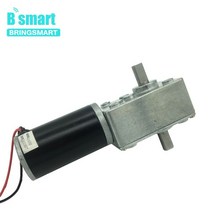 웜기어 베벨기어 저속모터 감속기 Bringmart-12V 더블 샤프트 DC 모터 웜 기어 고토크 70KG.CM 24 볼트 D, 24v 10rpm, package A