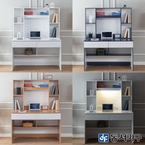 동서가구 네오 덱스톤 가정용 와이드수납 LED 독서실 책상 NES1236, 화이트