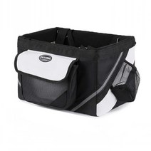 고양이용품점 강아지용품점 강아지고양이편의점 휴대용 자전거 캐리어 가방 개 작은 동물 자전거 야외 여행 액세서리 이동식 상자 바구니, 검은색, 38x27x26cm