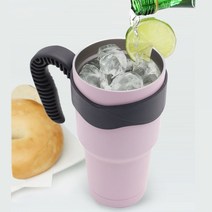 손잡이텀블러 선물 스텐 사무실 대용량 이중대용량텀블러 스텐텀블러 손잡이텀블러 이중텀블러 텀블러제작 보온보냉텀블러 기념품 빨대텀블러 아이스텀블러 텀블, 블랙