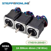 Nema 17 스테퍼 모터 48mm 42bygh 스테핑 모터 2a (17hs19-2004s1) 모터 3d 프린터용 4리드 1m 케이블 cnc xyz 모터, 3-8mm