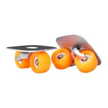 미끄럼 방지 미니 스플릿 스케이트 보드 야외 스포츠 도로 스케이트 보드 플레이트, Solid Orange Wheels