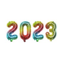 2023풍선 2023 번호 풍선 알루미늄 호일 새해 크리스마스 나비 다드 축제 파티 기념일 웨딩 장식, Colorful 16 inch_16-40 inch