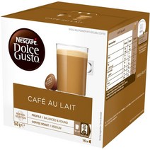 네스카페 돌체 구스토 카페 오 레 커피 파즈 16캡슐 Nescafe Dolce Gusto Cafe Au Lait Coffee Pods, 1팩