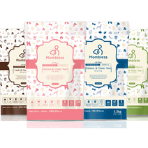 맘블레스 강아지 사료 1.2kg+샘플증정, 연어 & 무곡물 (전연령견용)+샘플
