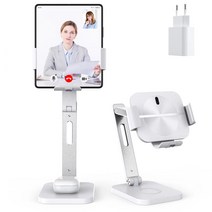 MAKAQI 폴드4/3/2 무선충전거치대 2in1 핸드폰 무선충전기 아이폰 에어팟 호환 F10-S11, 화이트