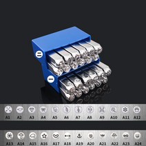 압인기 24 패턴 금속 스탬프 펀칭 도구 1 개 6mm 알루미늄 가죽 독특한 마킹 기호 스탬핑 공예, 23 22