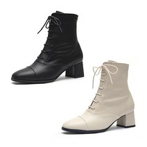 인텐스 여성 레이스업 앵클부츠 5cm LCWA40I14C