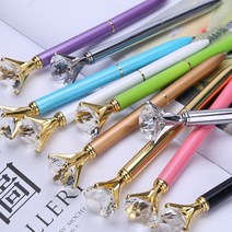 보석펜 큐빅 다이아 다이아몬드 볼펜, 하바리움플라워볼펜-화이트